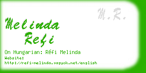 melinda refi business card